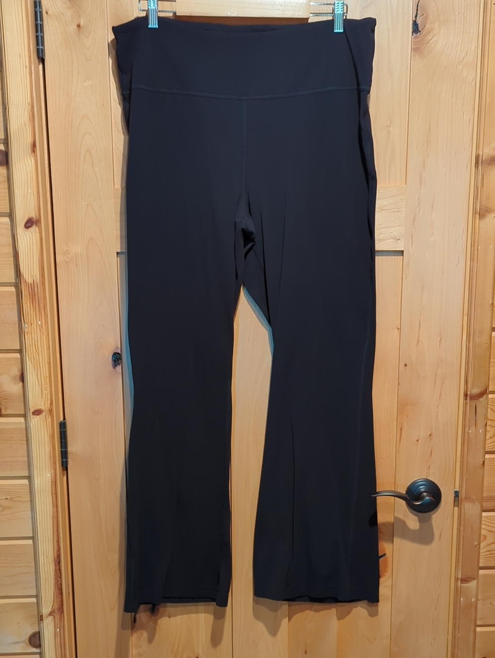 Lululemon Groove Pant Flare Super High-Rise Nulu Black Sz 18 EUC